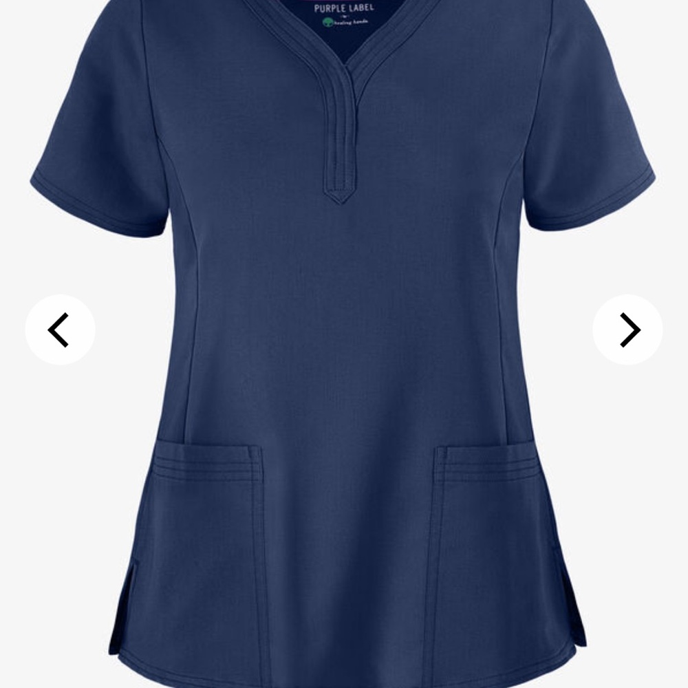 Healing Hands Navy Scrub Set. XL TOP. Large pants regular length